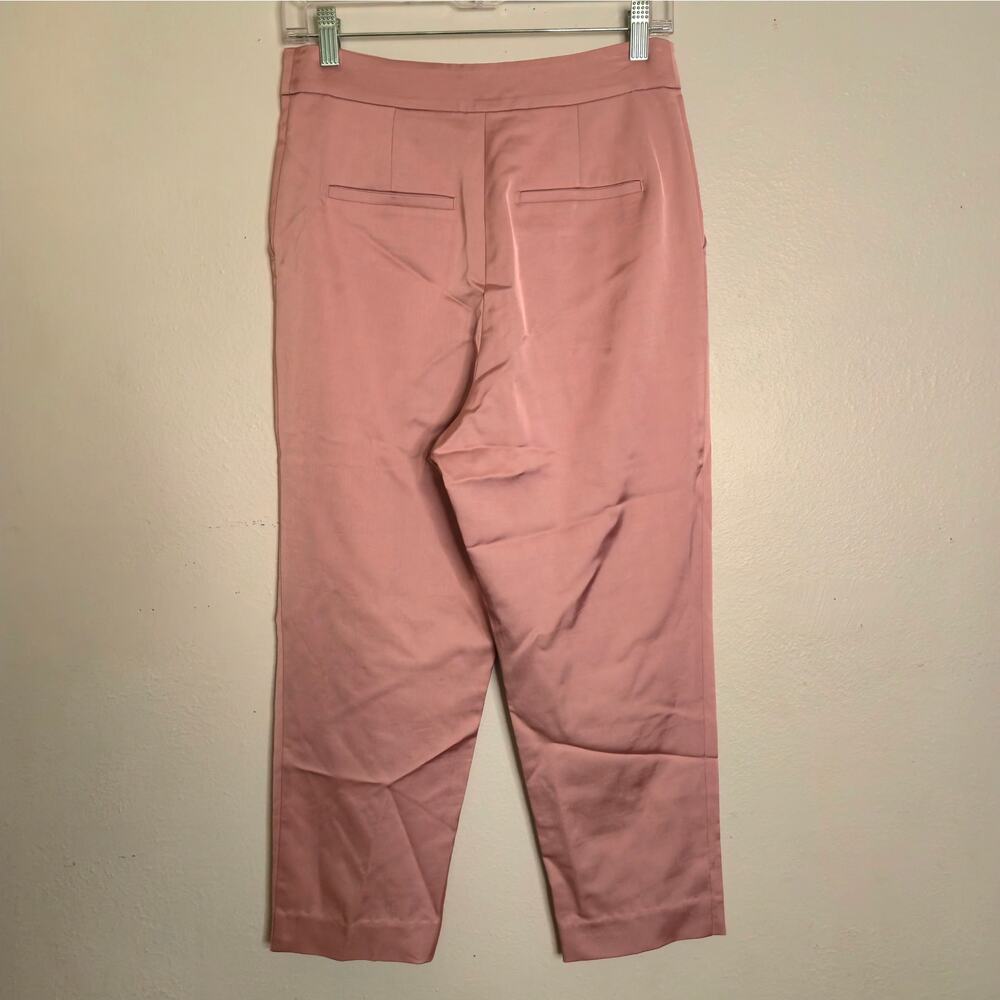 Preppy Feminine Wool Blend Pleated Crop Trouser 2 Pink Italian Fabric A.L.C. - Picture 3 of 9